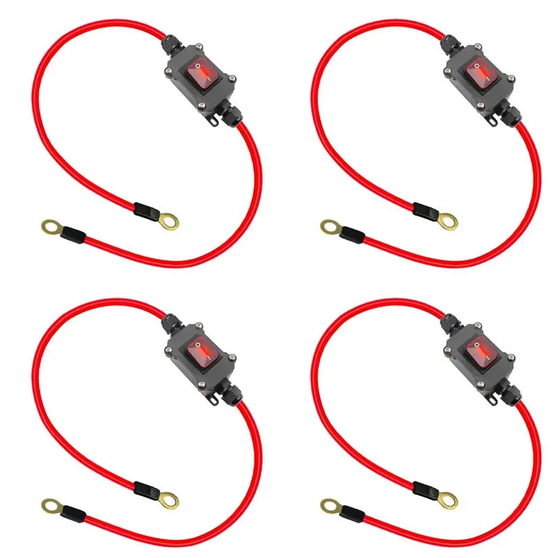Y42A-4X DC12V Inline Wire Switch DC12-24V DPST Dual Side Wiring Switch 25A IP65 With On/Off Quick Connect/Disconnect Switch