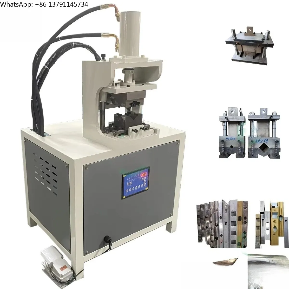 Automatic Iron Stainless Steel Tube Corner Hydraulic Pipe Notching Punching Round Pipe Angle Cutting Machine for Tents