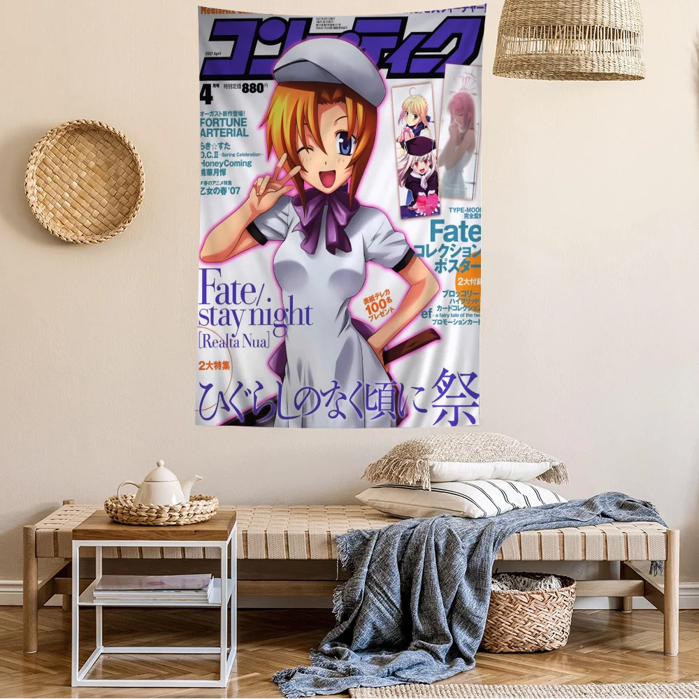 Higurashi when they cry Classic Movie Hanging Bohemian Tapestry Bohemian Wall Tapestries Mandala Kawaii Room Decor