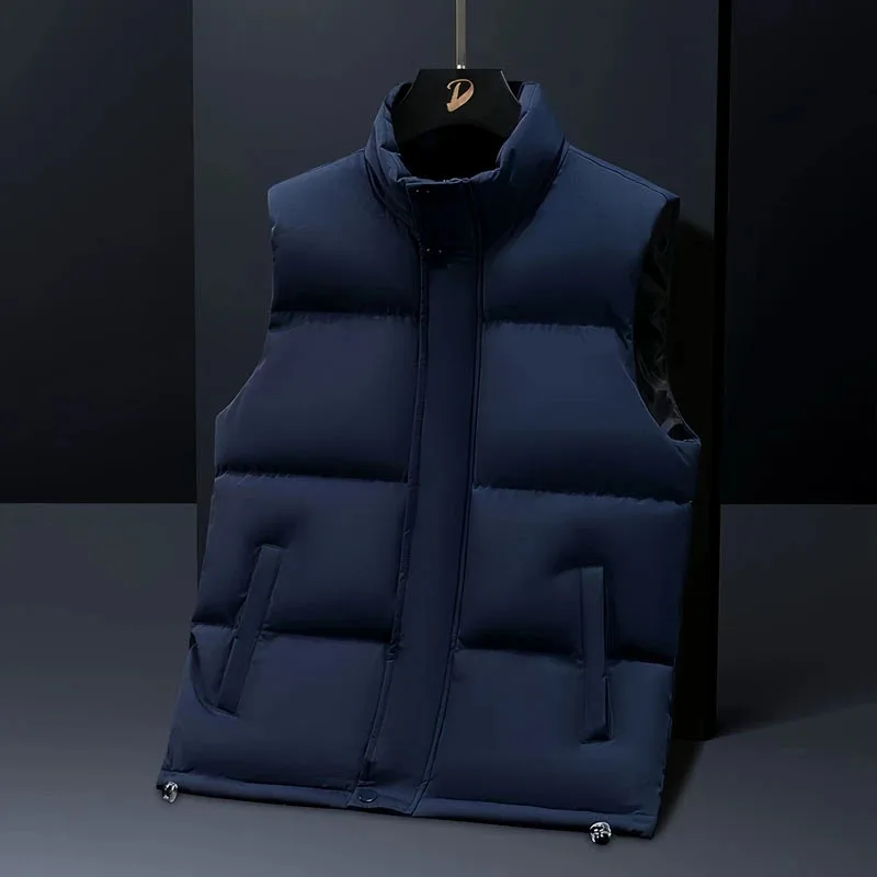 

Мужской пуховый хлопковый жилет Thiened для работы на открытом воздухе, свободный крой, теплый молодежный модный цветной повседневный костюм на молнии