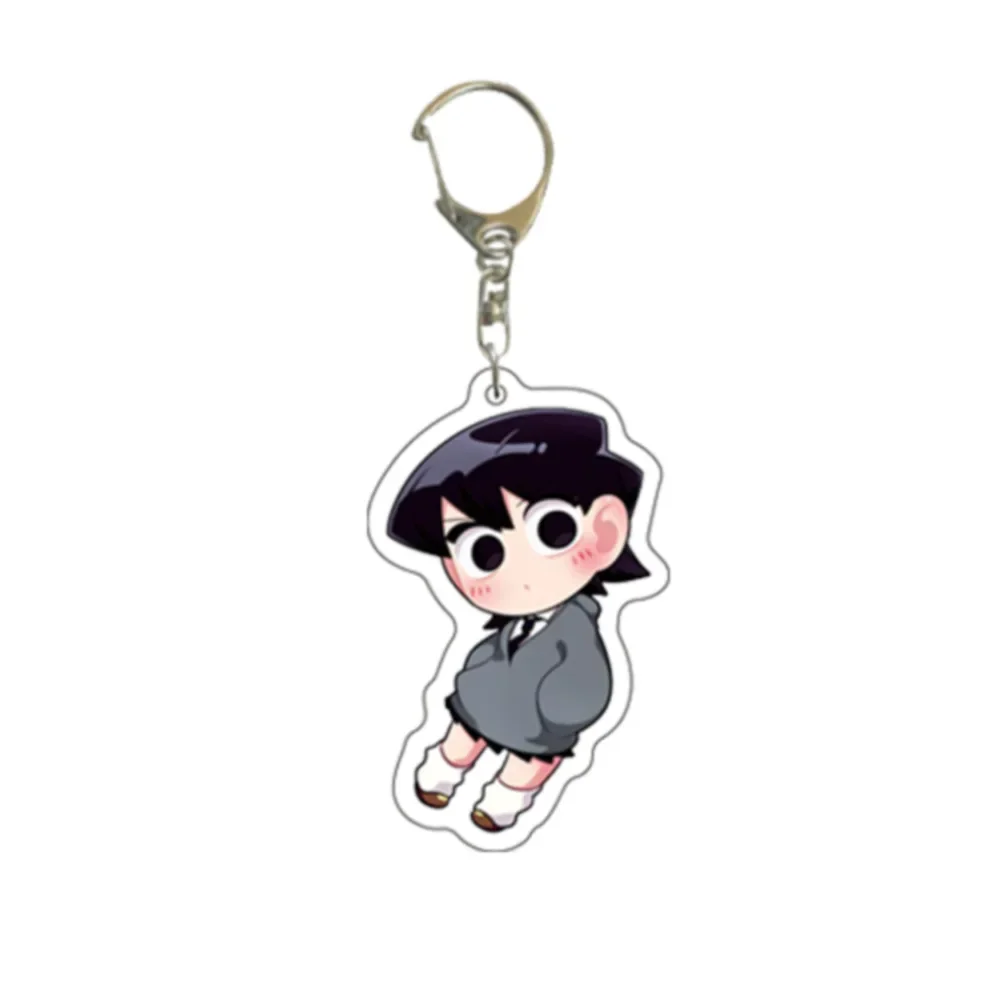 Anime Figure Shoko Komi Tadano Hitohito Yamai Ren Agari Himiko Key Ring Acrylic Key Chain Model Plate Animation Derivatives