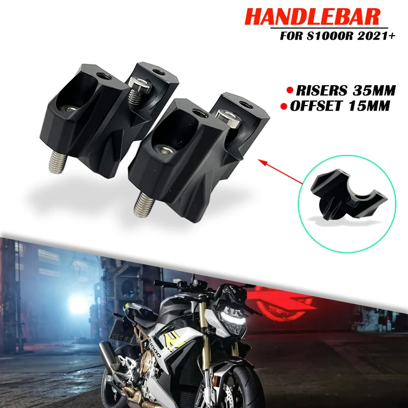 Fit for BMW S1000R S 1000R S1000 R 2021 2022 Motorcycle Handlebar Riser Handle Bar Clamp Handlebar Iift 35mm with Offset 15mm