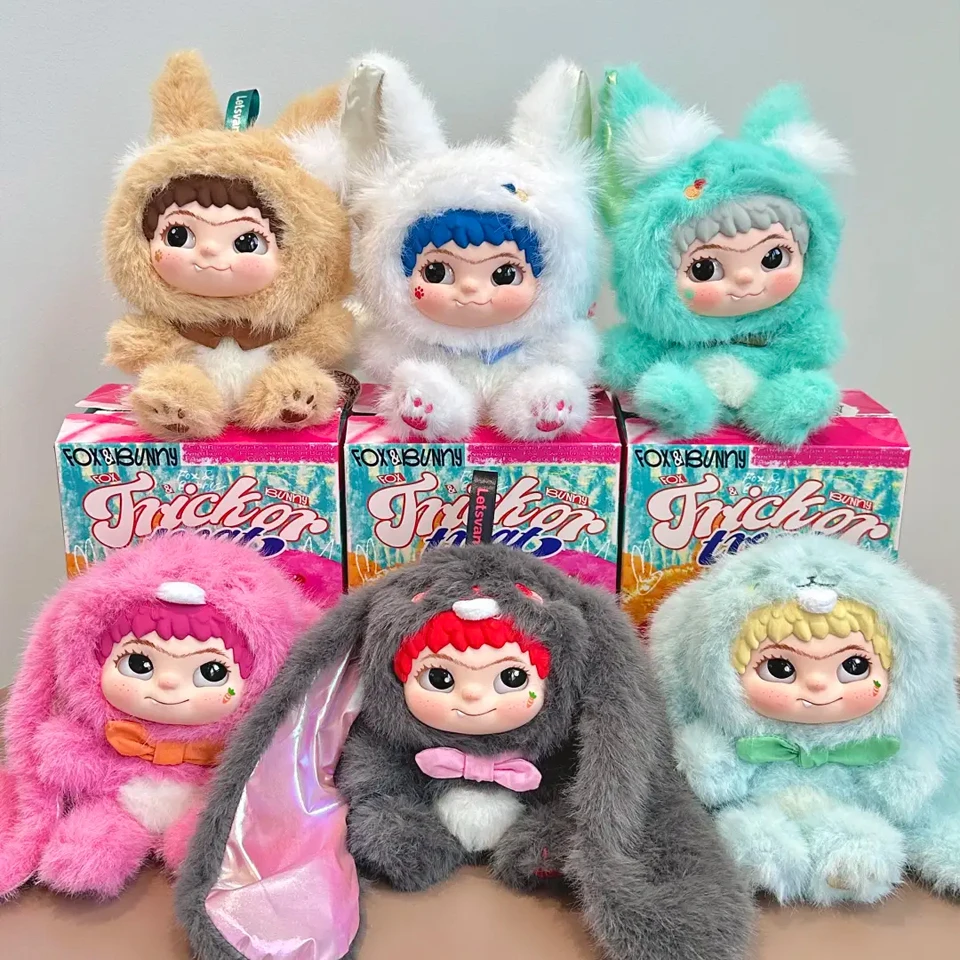 新作高品質ワククウキツネ＆バニートリックオアトリートシリーズブラインドボックストイズ可愛いアクションフィギュアドールサプライズゲスバッグペンダントギフト