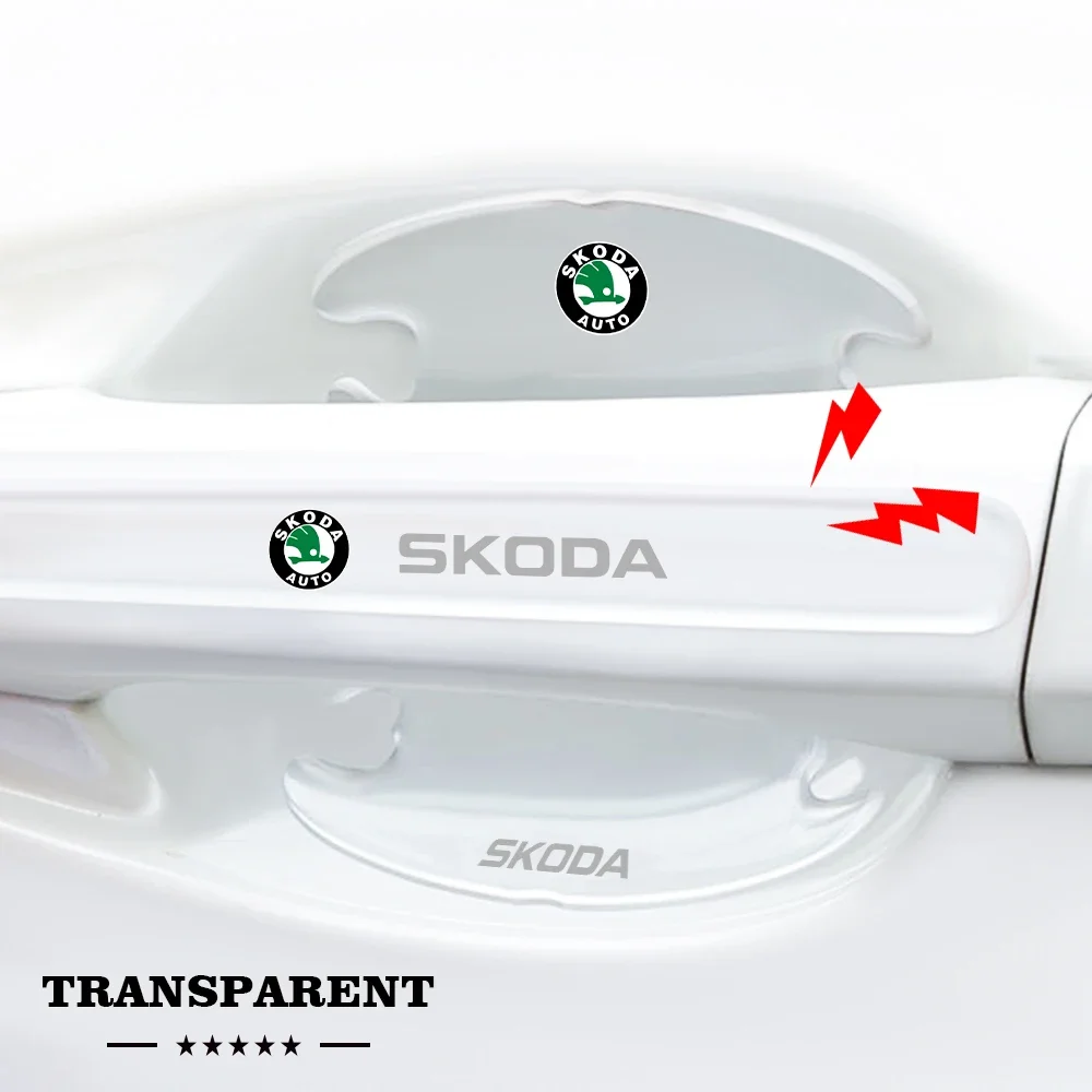 Auto Door Handle bowl Anti-Scratch Strip Protection Strip Car Body Universal Anti-Collision Invisible For Skoda Yeti Octaviar