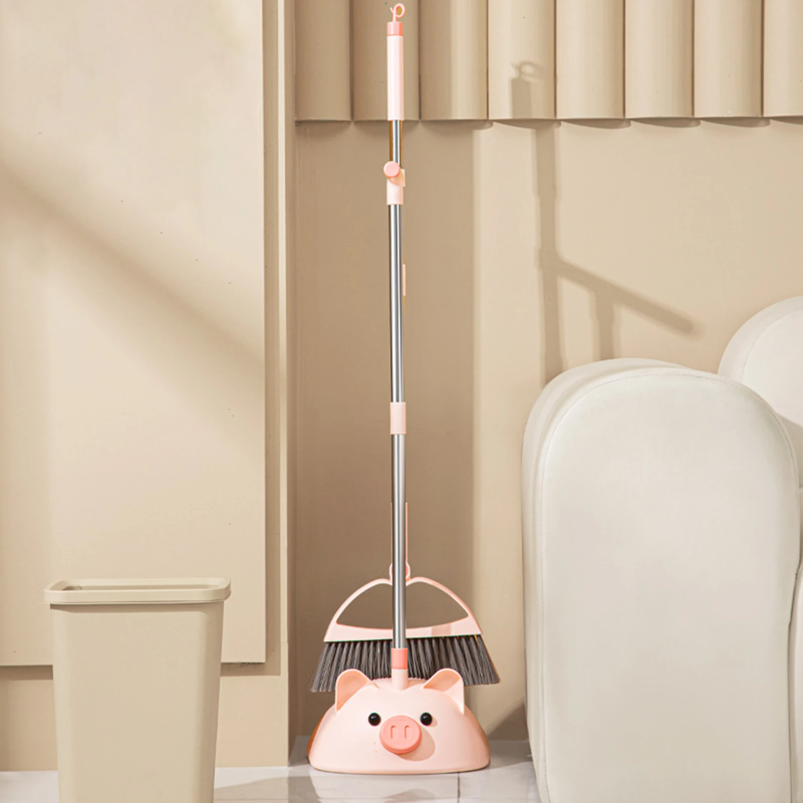 Lovely Pig Broom Dustpan Set Household New Broom Combination Sweeping Broom Garbage Shovel