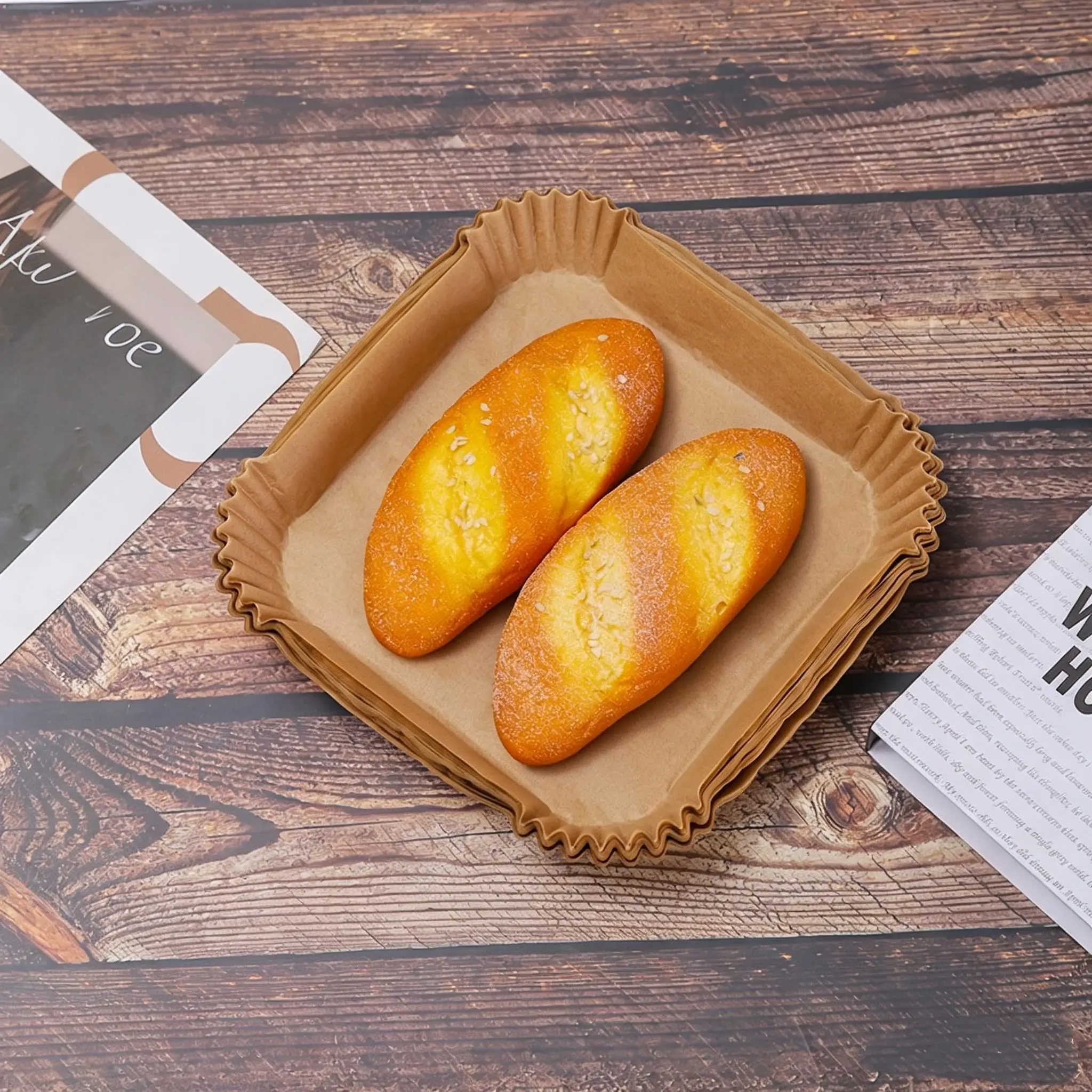 50/100 個エアフライヤー使い捨て紙ライナーノンスティッ - Kitchen Grade Baking Sheet のレビューと価格