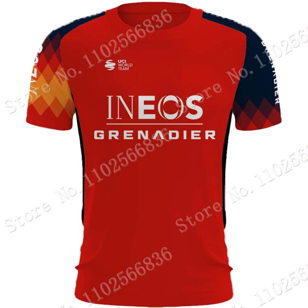 CAMISETA Ineos Grenadier Team 2023 T Shirts 3D Print Red Mens Summer Running Streetwear Casual Technical Training Clothes