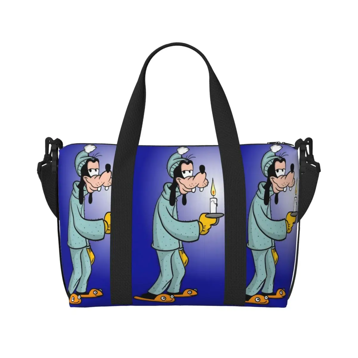 

Custom Goofy Beach Tote Bag Women Extra Large Gym Carry On Funny Cartoon Travel Shopping Bags
