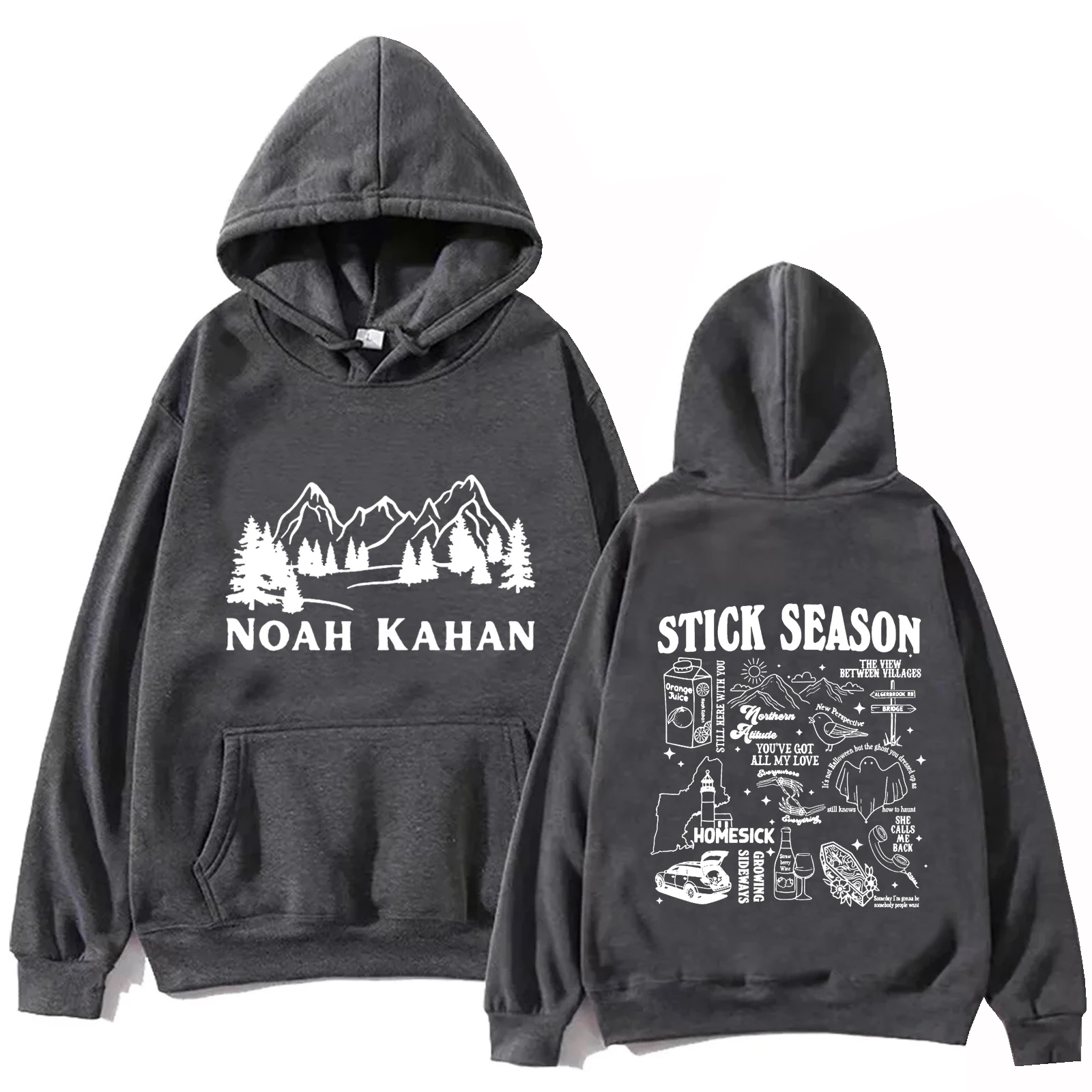 Noah Kahan Stick Season 2024 Hoodie atasan lengan panjang biasa Sweatshirt musik hadiah penggemar musim semi musim panas kasual cetak