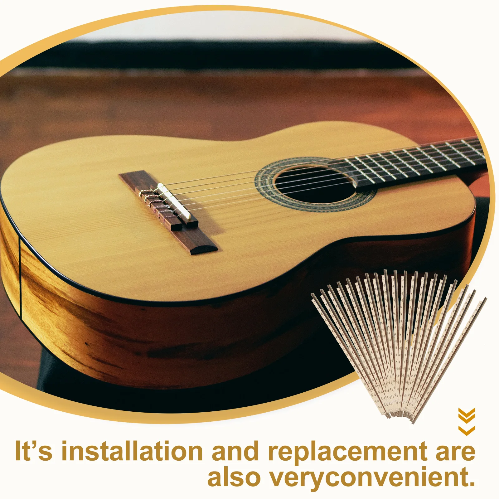 

19pcs White Copper Fret Wire Electric Guitar Replacement Accessories Durable Storage Space Saving Luthier Supplies For Beginners