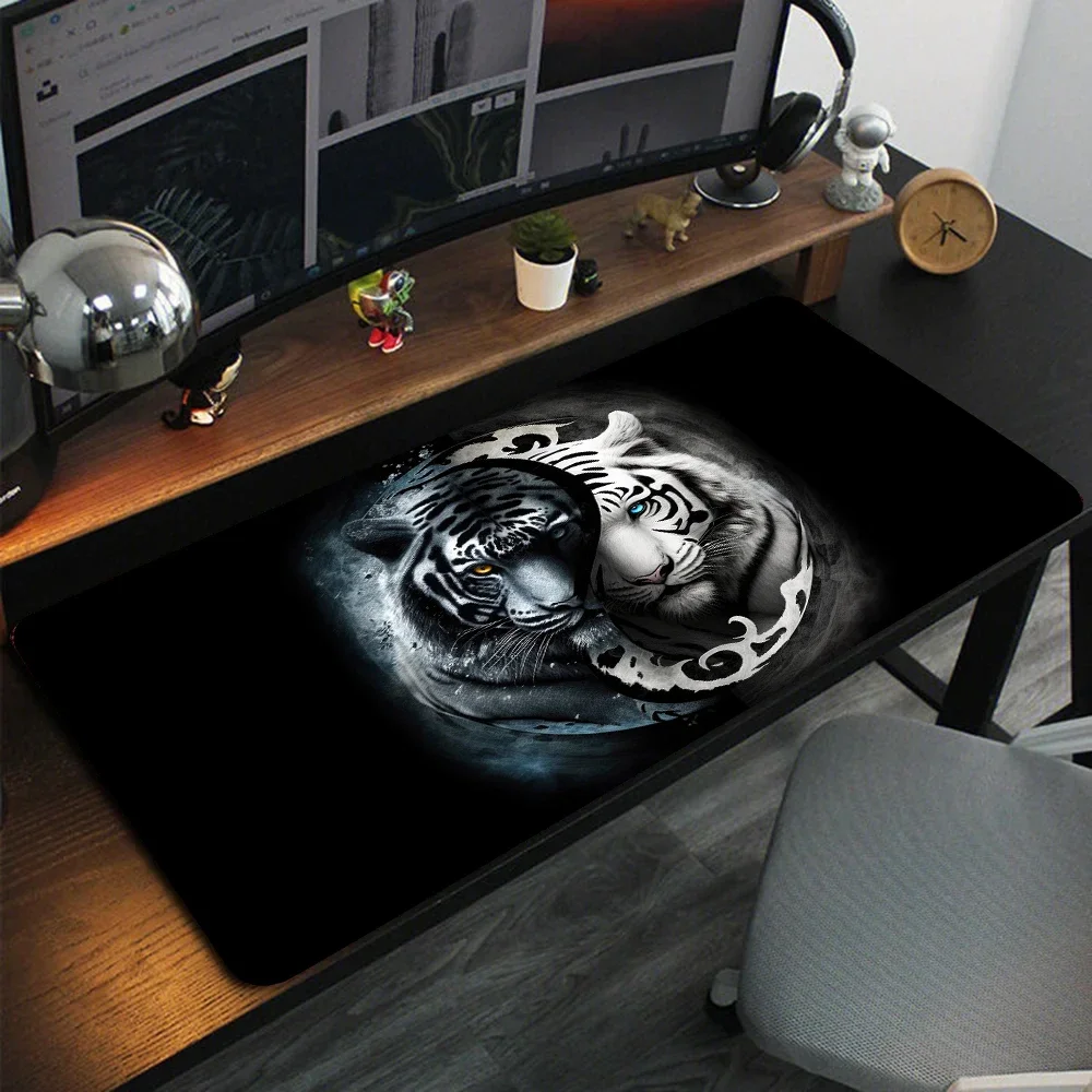 Tiger Lion Mouse Pad Large Computer Office Game Table Mats New XXL 90x40 Rubber Anti-slip Gaming Keyboard Mousepad Long Desk Mat
