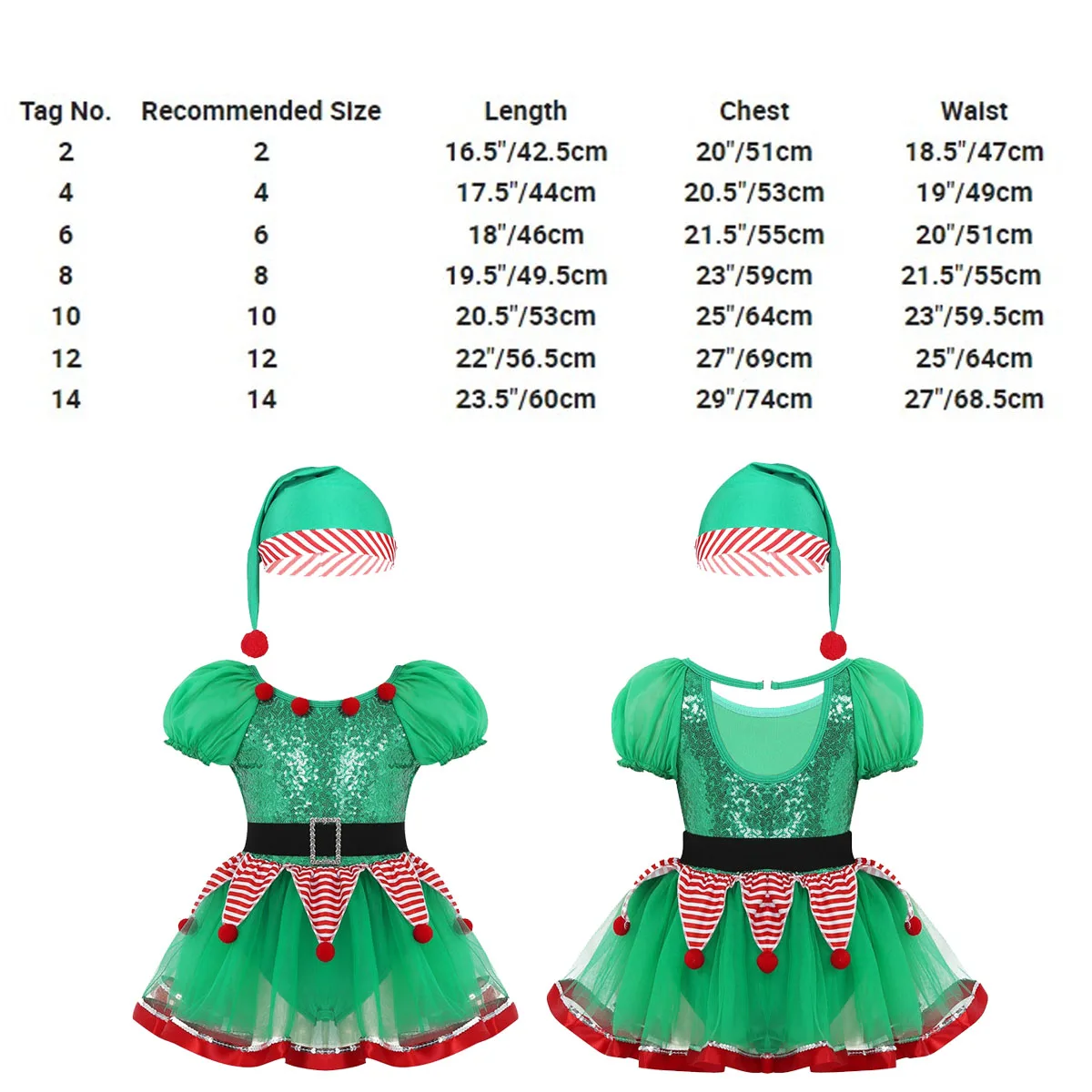 Kids Christmas Costume Sleeveless Sequins Ballet Tutu Dress Figure Skating Gymnastics Leotard Jazz Latin Performance Dancewear