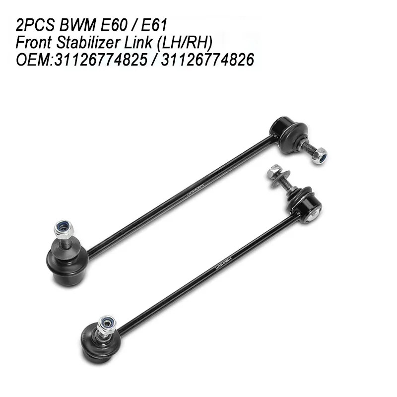 

Пара передних тяг стабилизатора для BMW 5 серии E60/E61 520d 520i 523i 525i 530i 535i 545i 550i M5 OE: 31356769499 31356769500
