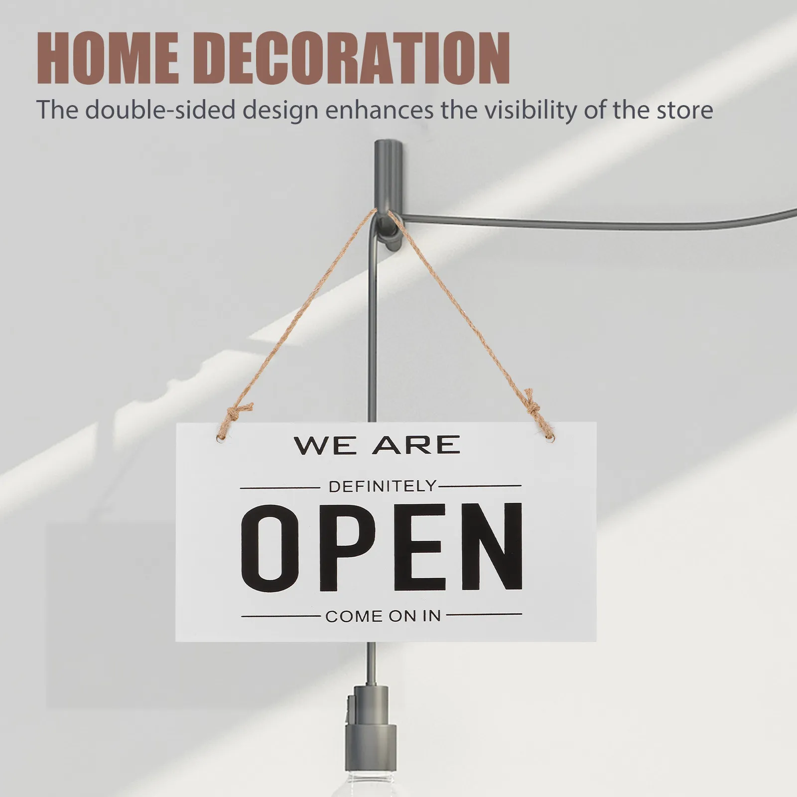 Wooden Double Sided Hanging Open Closed Sign Door Decoration Rustic Outdoor Store Sign Open Signs for Business