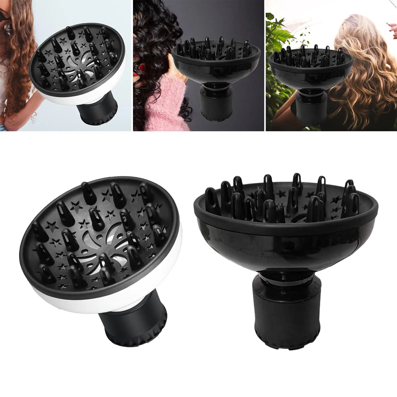 Föhn Diffuser, Aanpasbaar Voor Diameter 3.8Cm Tot 6Cm Haardrogers En Blowers Haardroger Gehechtheid Draagbaar