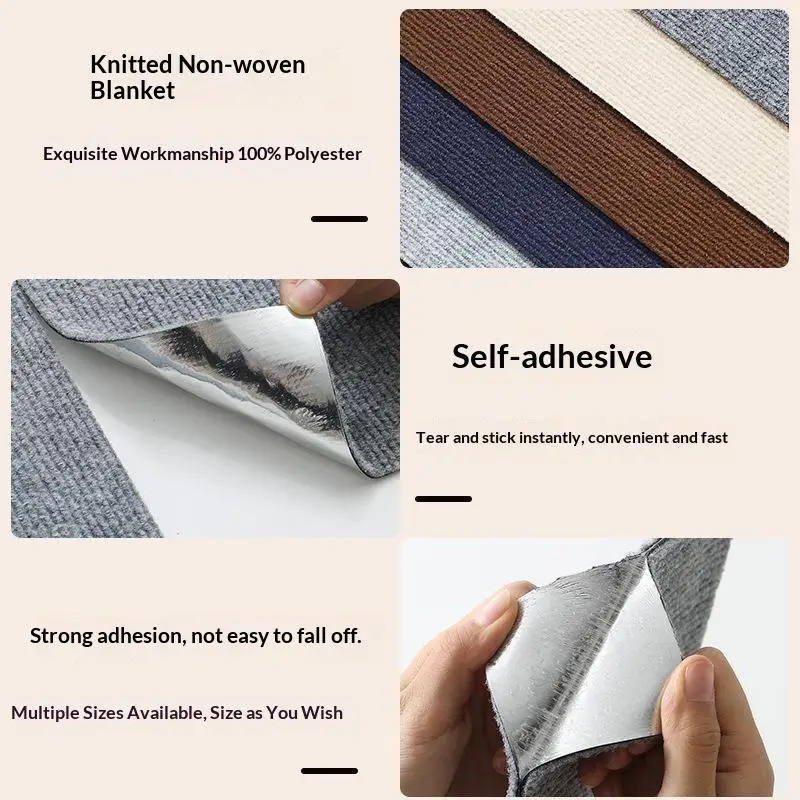 [S]Self-Adhesive Cat Mat Trimmable Cat Carpet Wear Resistant Corner Wall Protection Cat DIY Scratch Sofa Furniture Protector