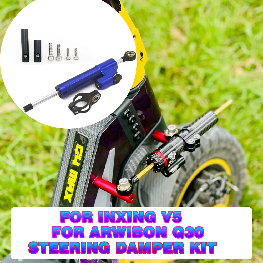 

For Inxing V5 Electric Scooter Directional Steering Damper with Bracket Scooter Spare Parts Increase High Speed Stability Safety