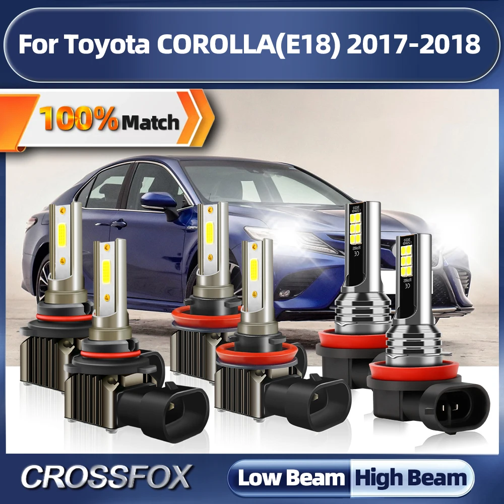 

LED Headlights Bulb 60000LM Turbo Lights 12V Plug&Play CSP Chip Car Fog Lamp 6000K White For Toyota COROLLA(E18) 2017 2018