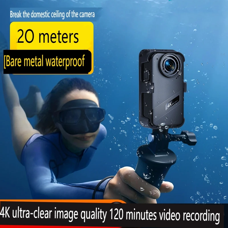 New 360 Panoramic Waterproof 20M Thumb Action Camera Chest Motorcycle Dash Cam Riding Camera