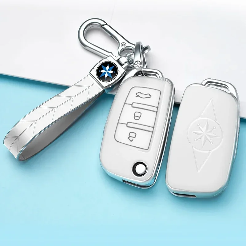 Fashion TPU Car Key Remote Case Cover For Geely Emgrand 7 EC7 EC715 EC718 Englon EC7-RV EC718-RV Protector Keychain Accessories