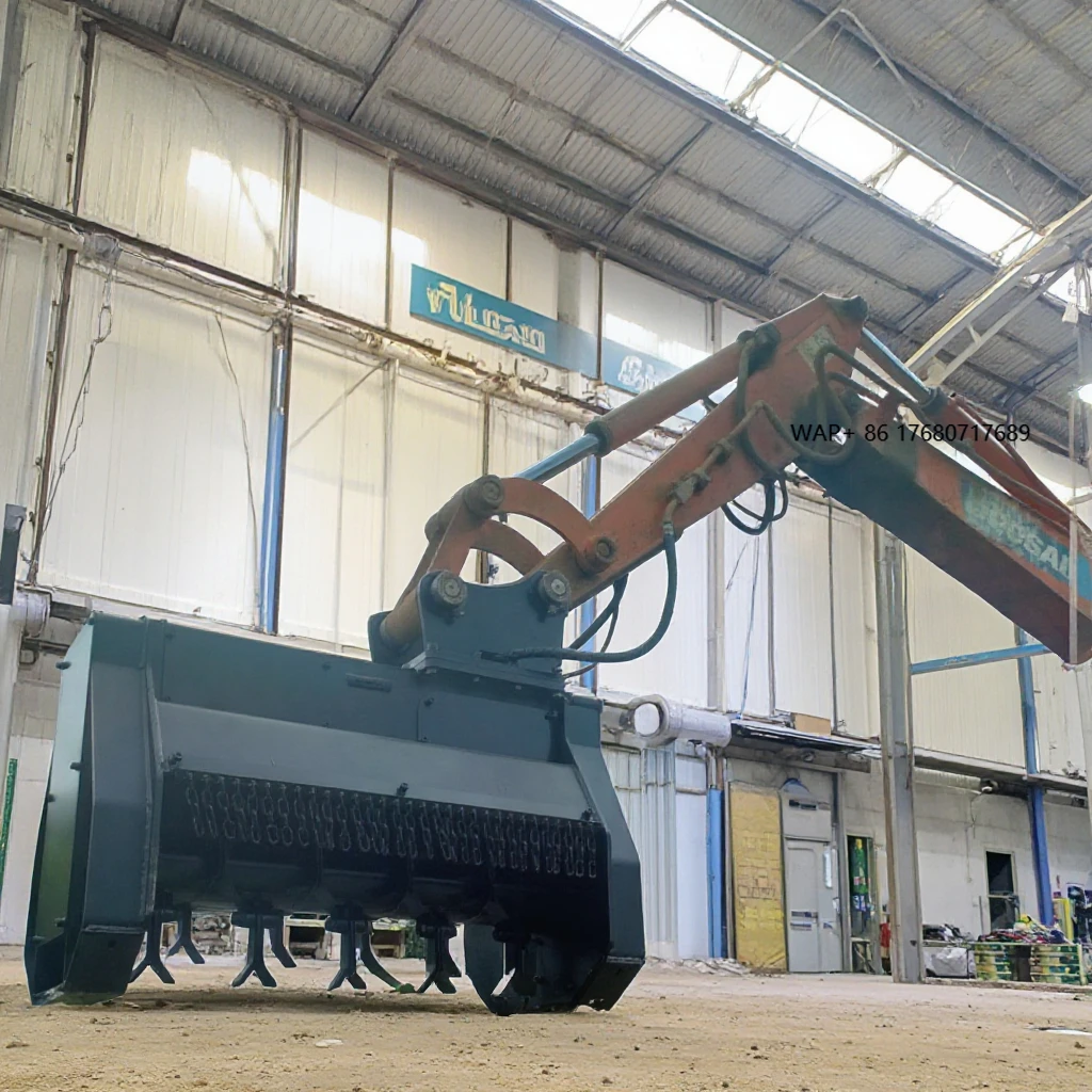 

Custom Factory Direct Hydraulic Flail Mower Mulcher Rotate Lawn Mower for Excavator