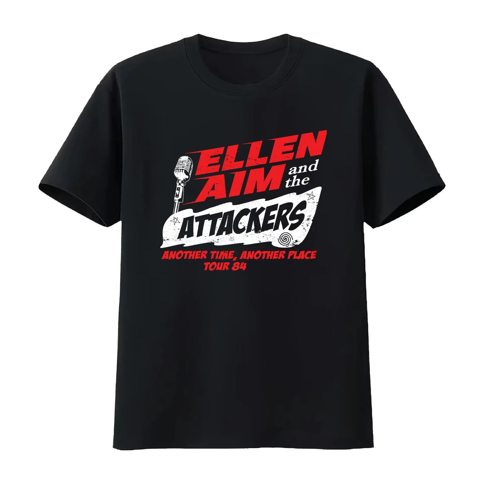 Ellen Aim the Attackers Tour 84 T-Shirt Summer Casual Cotton Tee Oversized Streetwear Tops Vintage Graphic Print 100% Cotton