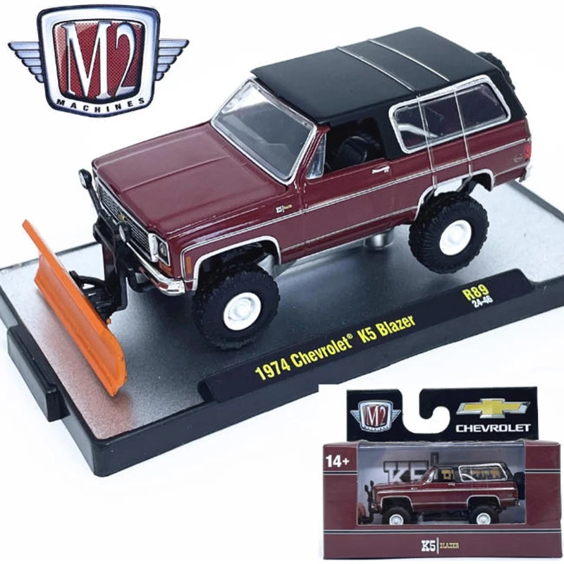 M2 1:64 1974 K5 Blazer Legering Automodel Statische collectie Versierd Vakantiegeschenken Speelgoed