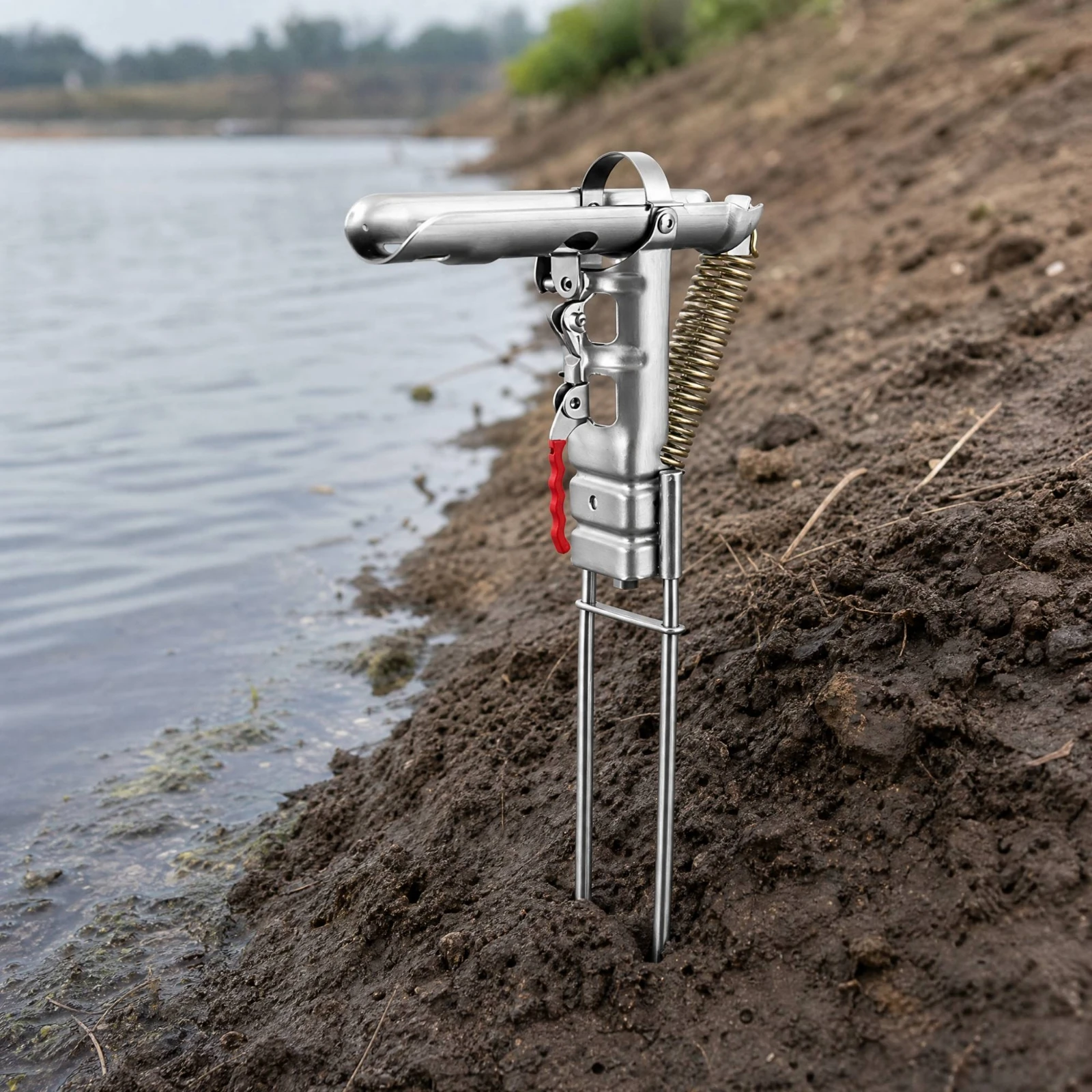 Automatic Fishing Rod Holder Hands-without-Hands Automatic Spring Fishing Rod Holder High Sensitivity Rust-Proof