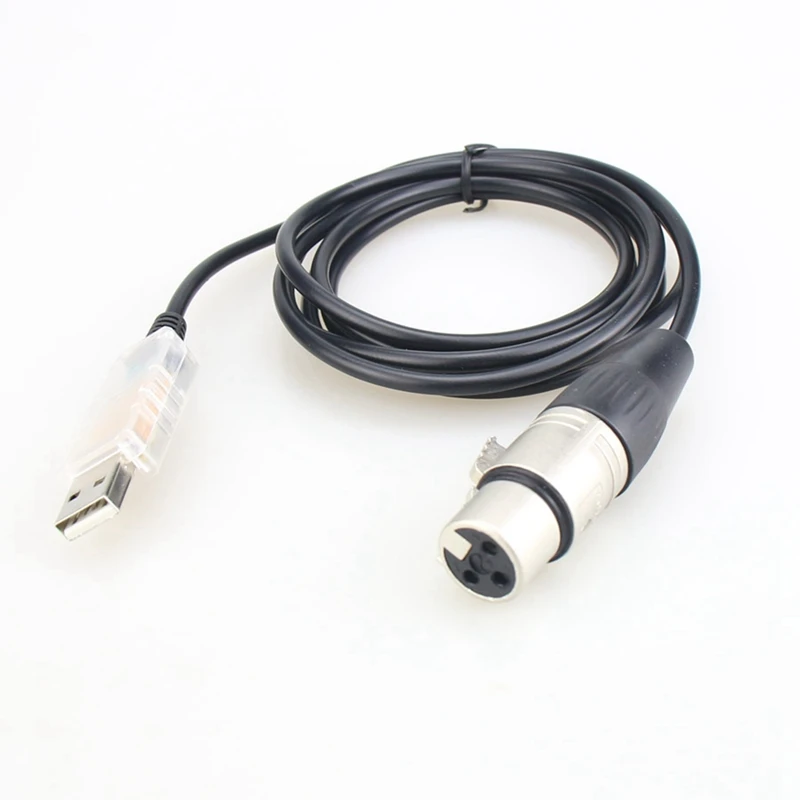 USB to DMX 인터페이스 어댑터, LED DMX512 컴퓨터 PC 무대 조명 컨트롤러 조광기, 어댑터 케이블 교체 예비 부품