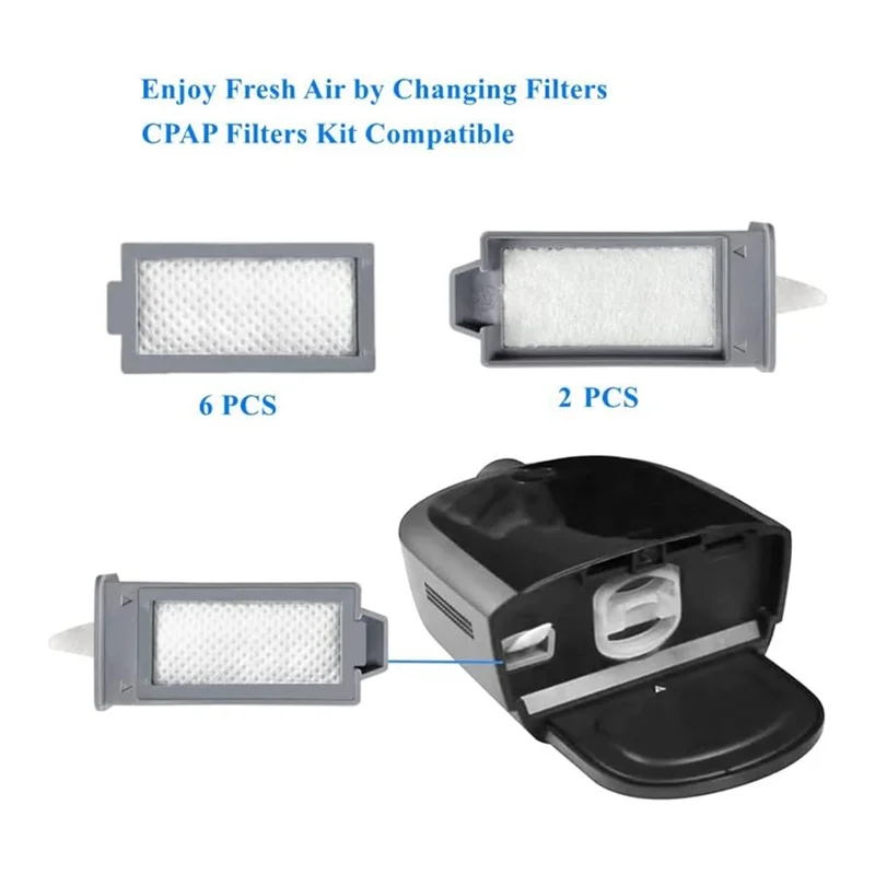LICE-2 Filtri antiproiettile riutilizzabili e 6 kit di filtri ultrafini monouso per Dream Station 2 Filtri CPAP per macchine CPAP