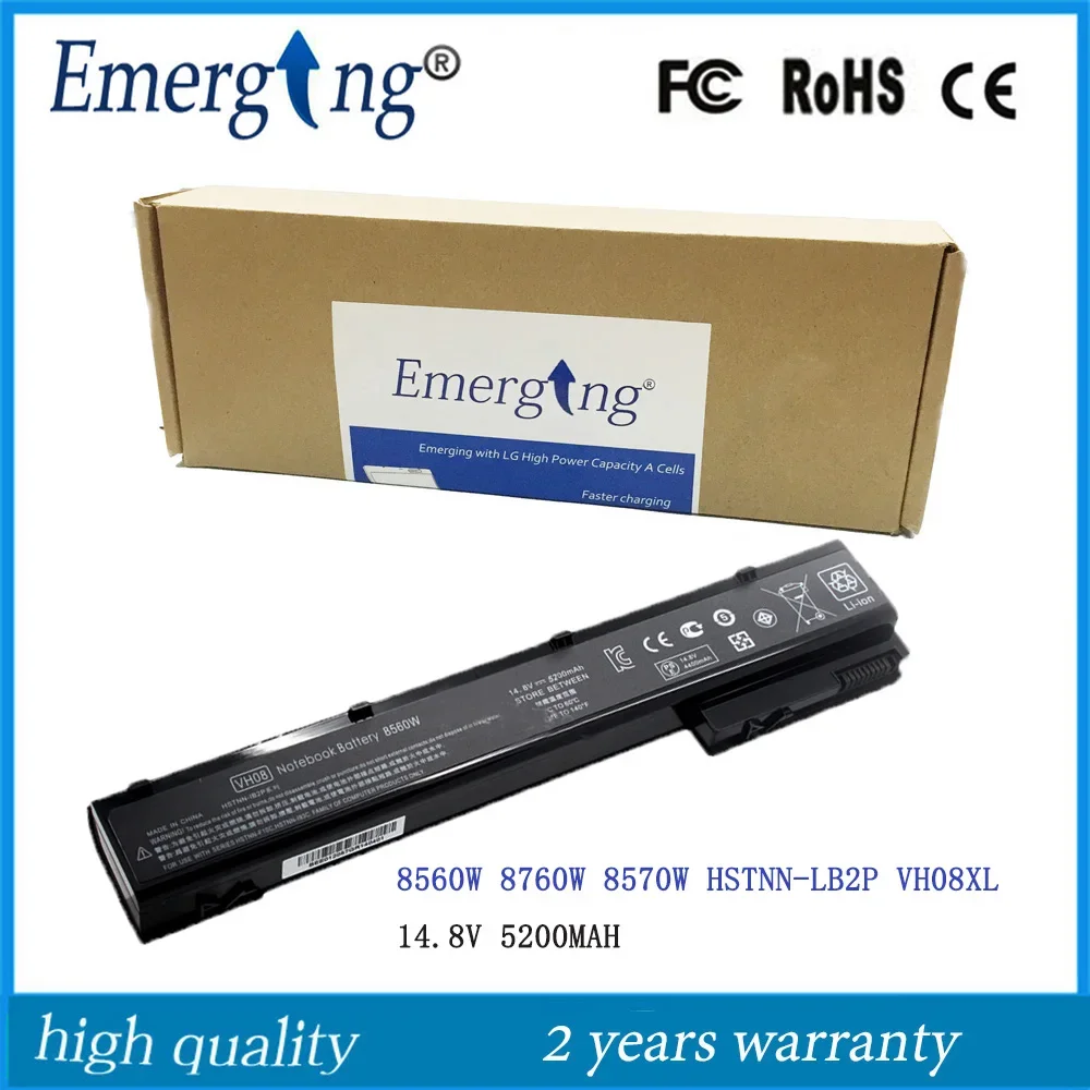 

8Cells 14.8V New Laptop Battery for HP EliteBook 8560W 8760W 8570W HSTNN-LB2P VH08XL