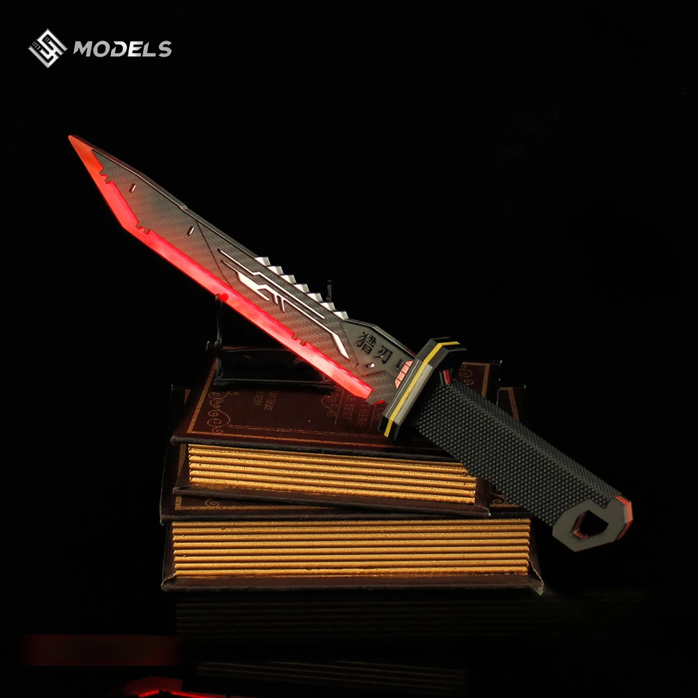 Naraka: Bladepoint Hunter Blade, juego periférico, modelo acrílico, adornos, luminiscencia de carga, armas de Cosplay, juguete de espada para niño, 40CM