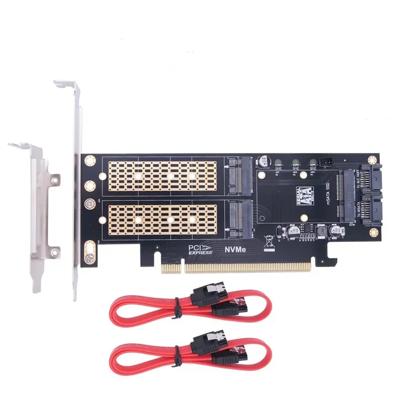 

Карта адаптера расширения MSATA SSD NVMe M B Key M.2 NGFF SATA To Pcie 4x Three In One B+M Key Converter Riser M2 Pcie 4x