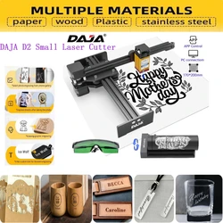 DAJA D2 Laser Engraver CNC Portable Laser Engraving Machine for engrave Stainless Steel Leather Glass Acrylic Wood Machine DIY