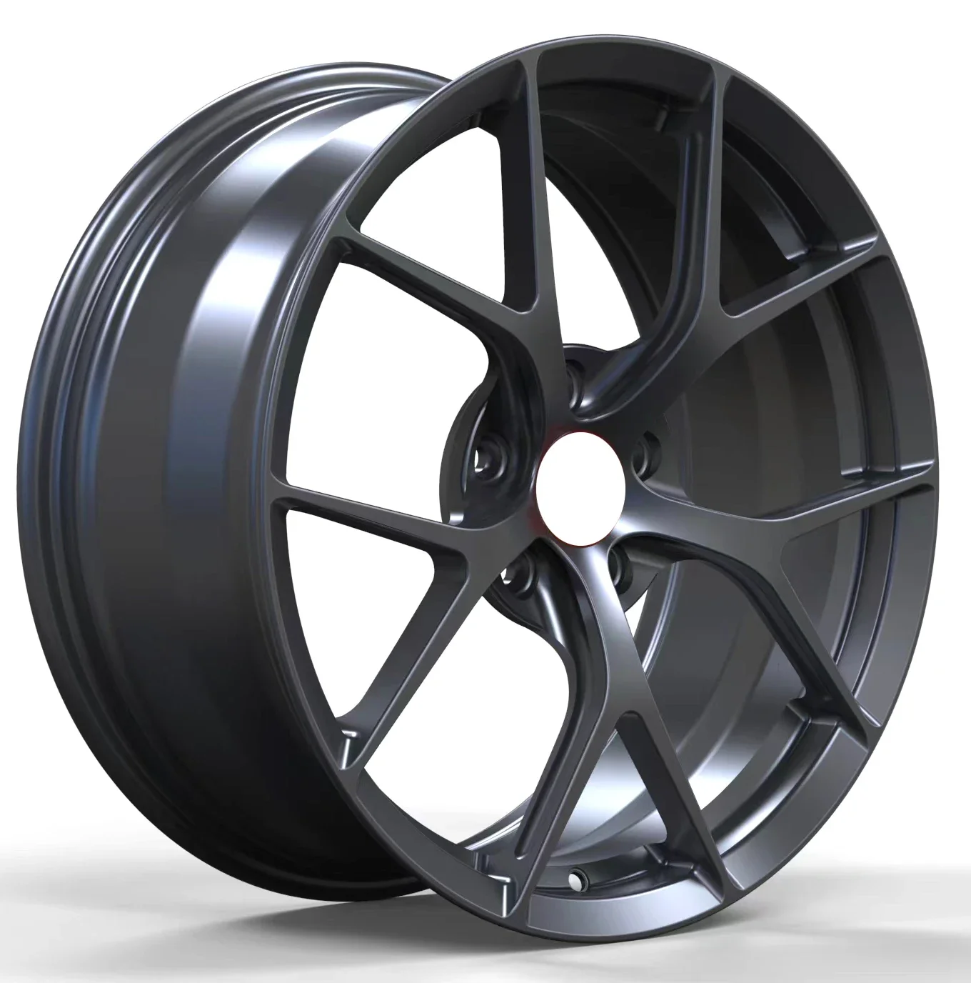 racing passenger car wheels 19 inch rims 5x114.3 sport racing five spokes gloss black for civic accord nissan for Tesla model 3