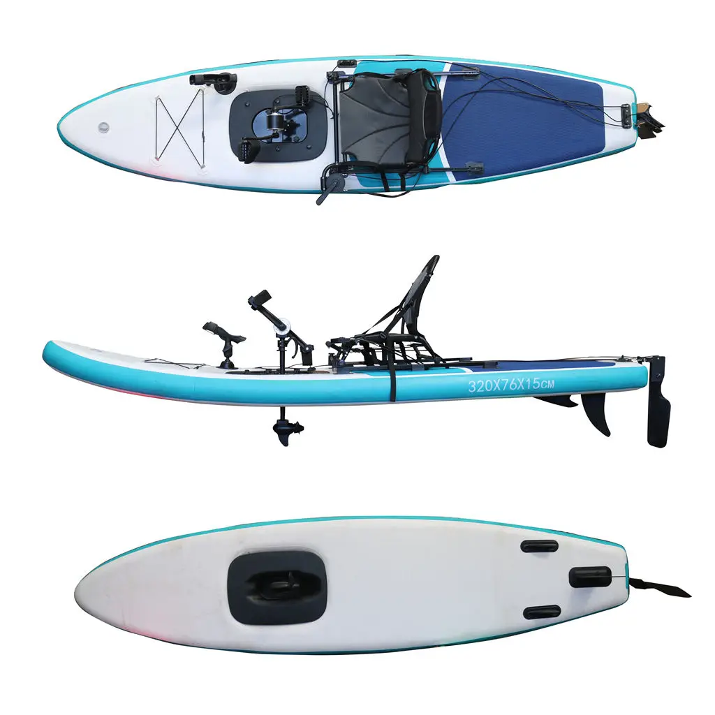 Vicking 3.2m Single Person PVC Pedal Kayak/Canoe SUP Surfboard Rowing Boat for Adults Inflatable Fishing Kayak for Rivers