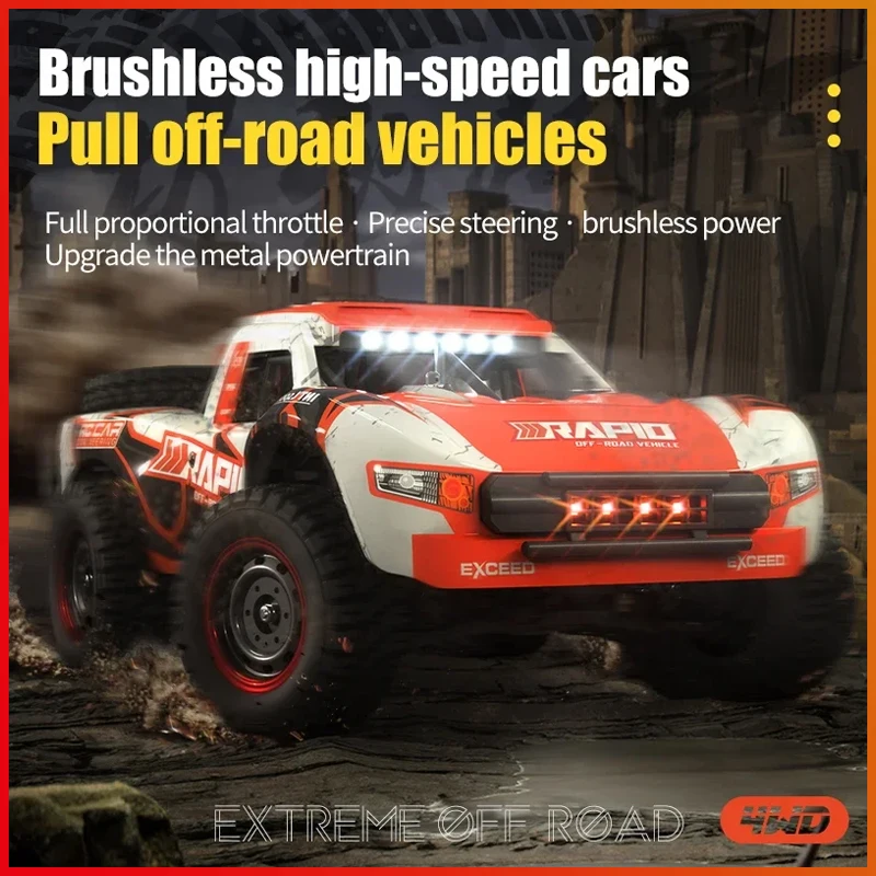 Rc Car Off Road 4x4 50km/h or 70km/h High Speed Brushless Motor Monster Truck 1/16 Desert/Snow Racing Drift Cars Toys for Boys