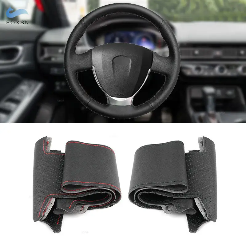 

Hand Stitched Perforated Microfiber Leather Cover For Lada Granta 2018 2019 Priora 2 2013-2018 Kalina 2 Car Steering Wheel