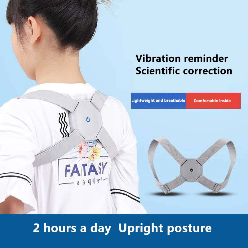 Adjustable Intelligent Posture Trainer Smart Posture Corrector Upper Back Brace Clavicle Support for Men and Women Pain Relief