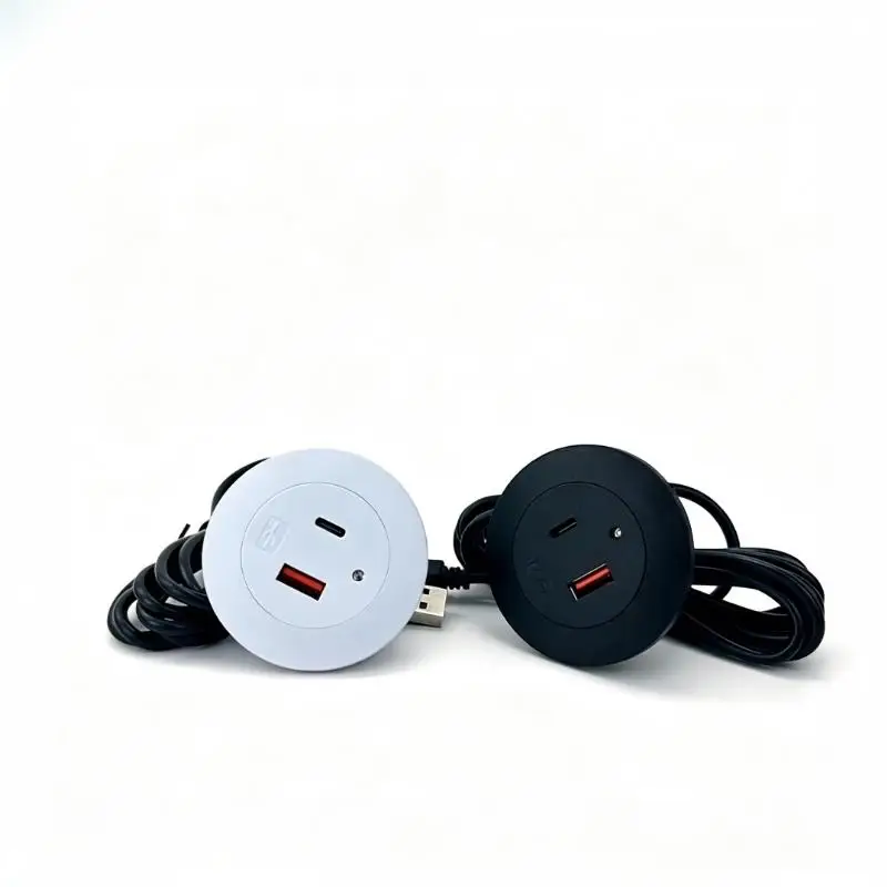2.0A 5V USB TYPE C Embedded Desktop Charger Furniture Sofa Socket Multifunctional Concealed Fast Charging Connector