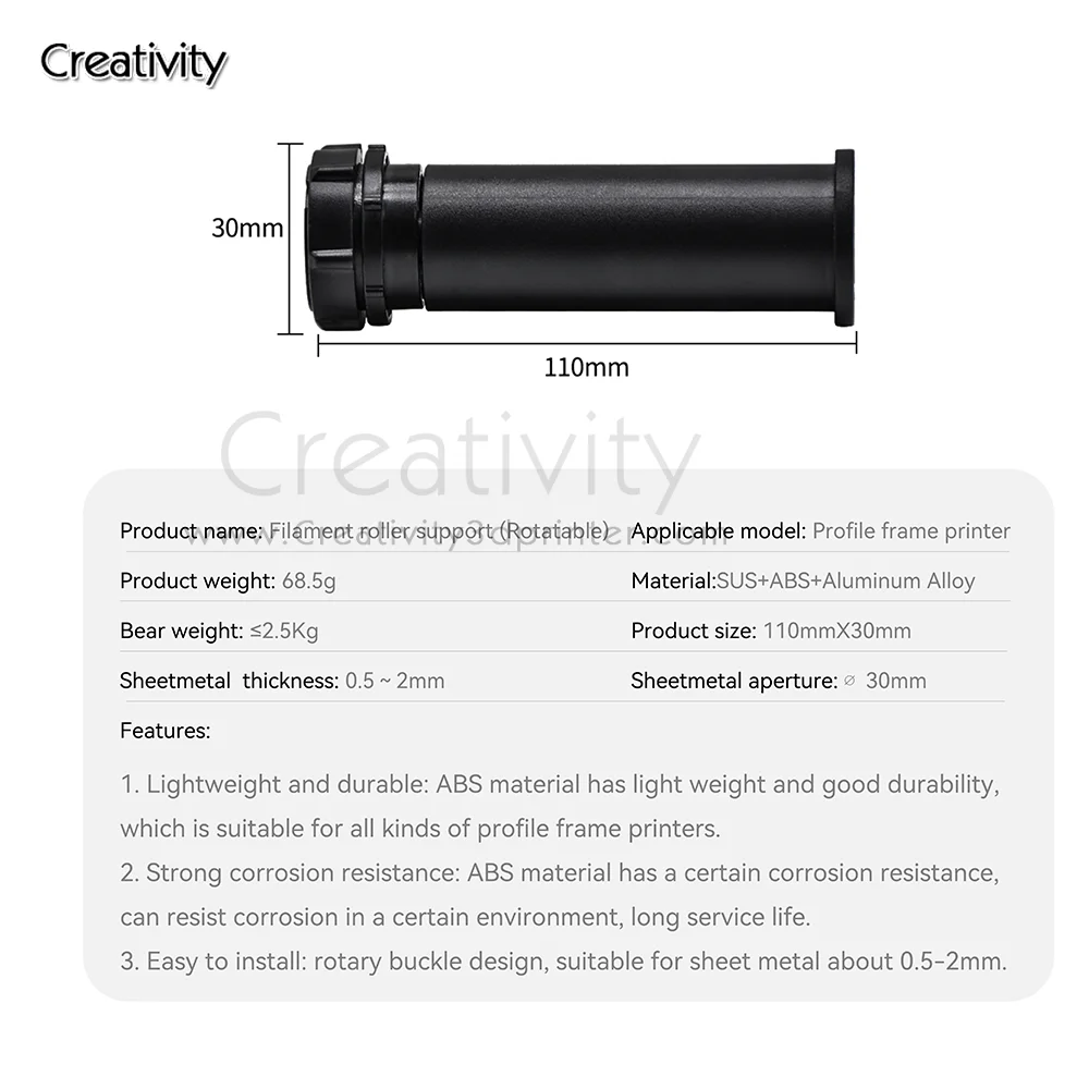 3D เครื่องพิมพ์ Filament ผู้ถือ SPOOL สนับสนุนใช้งานร่วมกับ PLA ABS TPU PETG 3D เครื่องพิมพ์วัสดุม้วนสําหรับ Ender 3 S1/Ender3/CR10