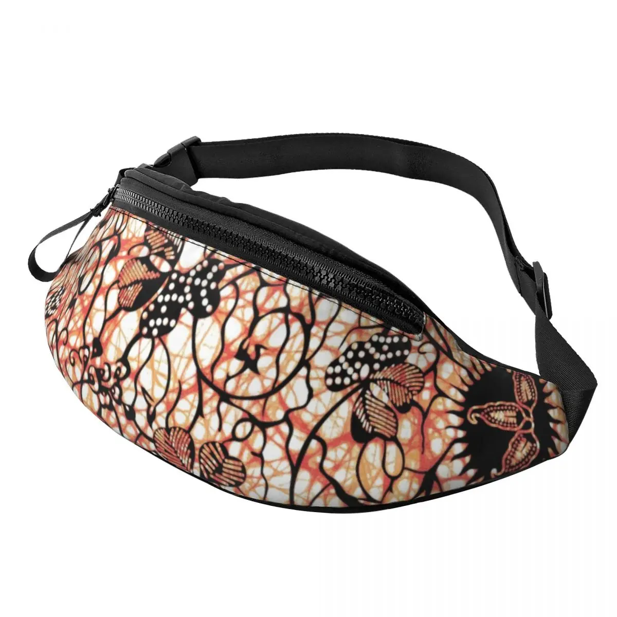 Custom Ethnic Tribal Geometric Ankara African Print Fanny Pack for Running Women Men Crossbody Waist Bag Phone Money Pouch
