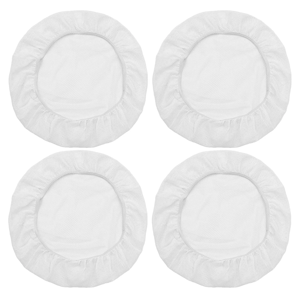 

4pcs White Breathable Cotton Mesh Hair Net Hat for Cooking Food Service Dust Caps Work Cover Reusable Elastic Kitchen Chef Cap