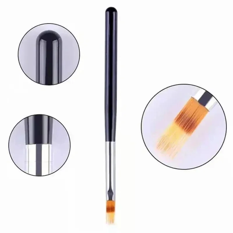 3/6/9/12pcs Nail Tools Nail Brush Serrated Powder Bar Black Bar Nail Pen Nail Pen Gradient Pen Nail Brush