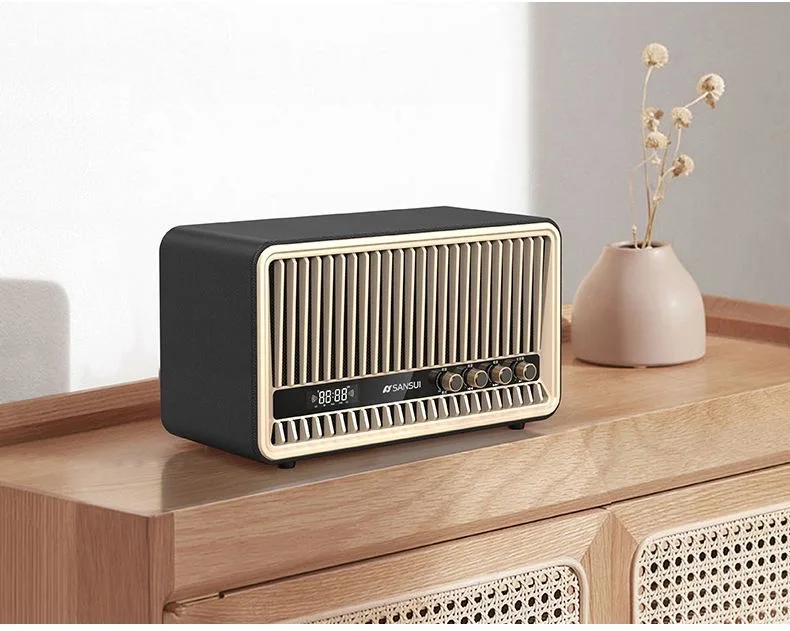 Shanshui Bluetooth small audio high-power wireless speaker home subwoofer high volume retro desktop bookshelf speaker