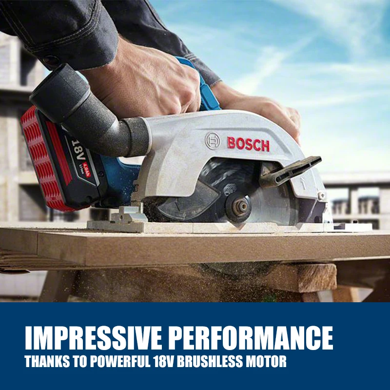 BOSCH GKS 185-LI Brushless Cordless 165MM Circular Saw 18V Lithium Power Tools 5000RPM Wood Saw