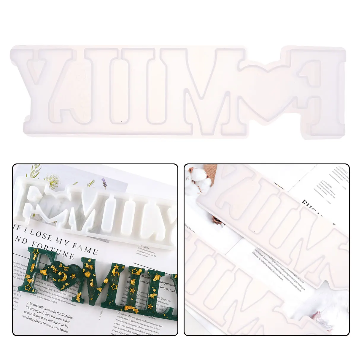 

Diy Manual Mold Creative Crystal Silicone Mold English Words Ornaments For Handmade Jewelry Making Reusable Durable Easy Clean