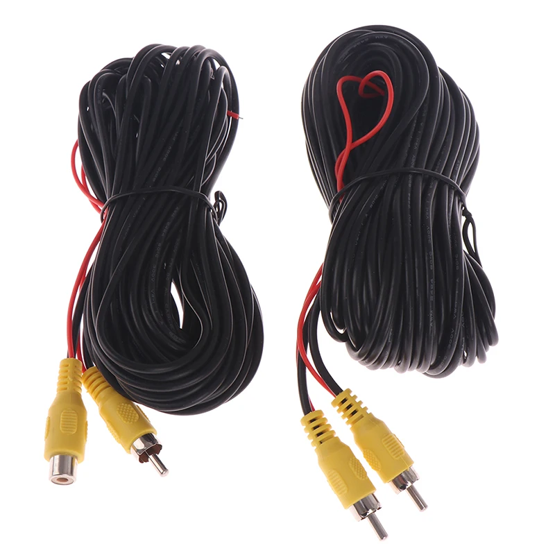 RCA Male Female Car Reverse Rear View Camera Video Extension Cable Cord 6-20M