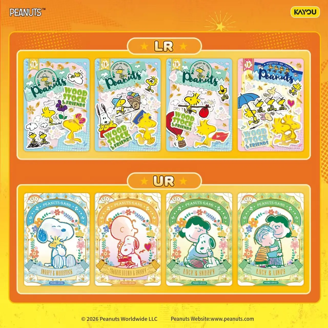 KAYOU Genuine Peanuts Snoopy Collection Cards Series 1 Official Trading Cards Booster Pack for Kids Fans Collectors Gift