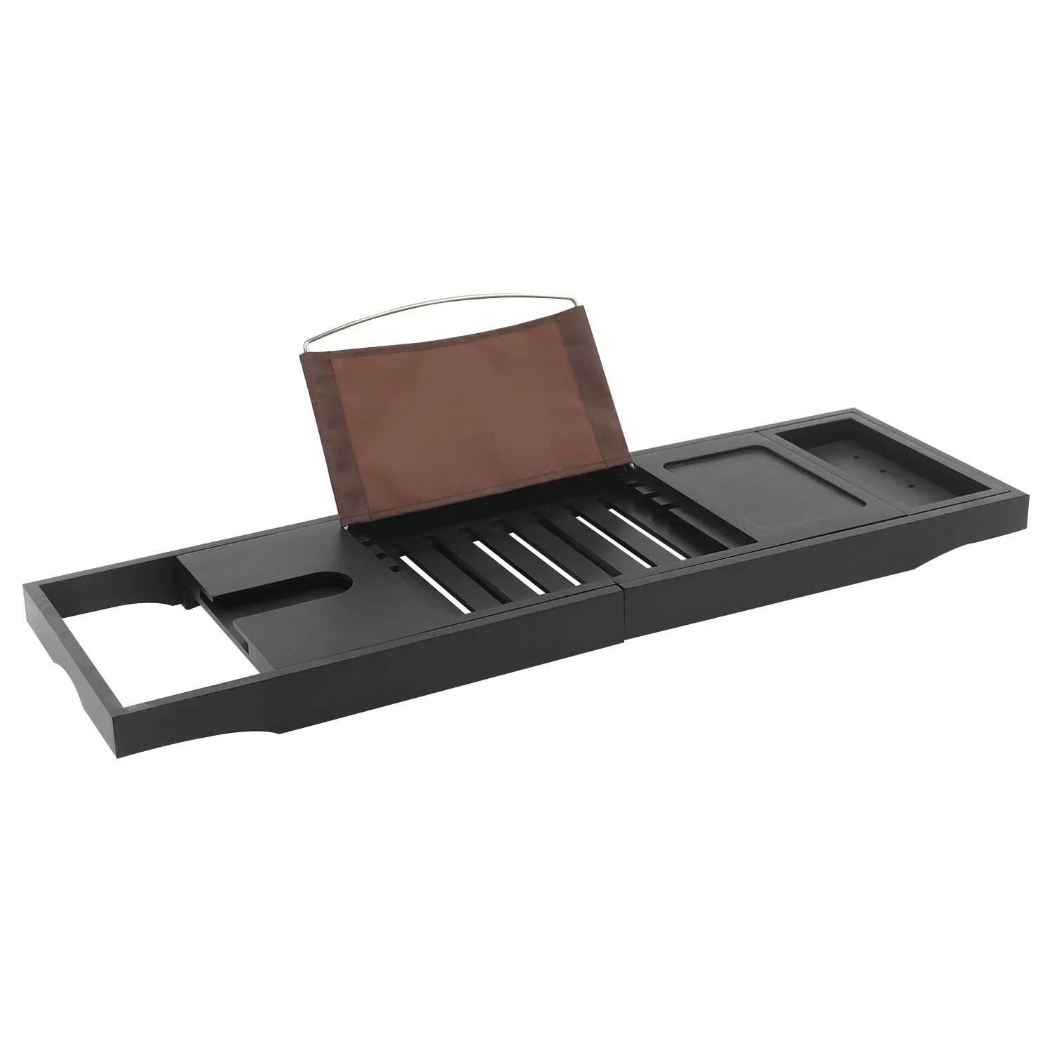 Bamboo Bathtub Caddy Tray Bridge Wooden Bath Rack Bathroom Accessory Bath Shelf Over Tub